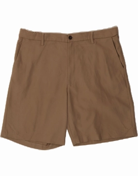 school wear Light Reflective Trim CHAPS Mens Chino Shorts W38 XL Beige Polyester