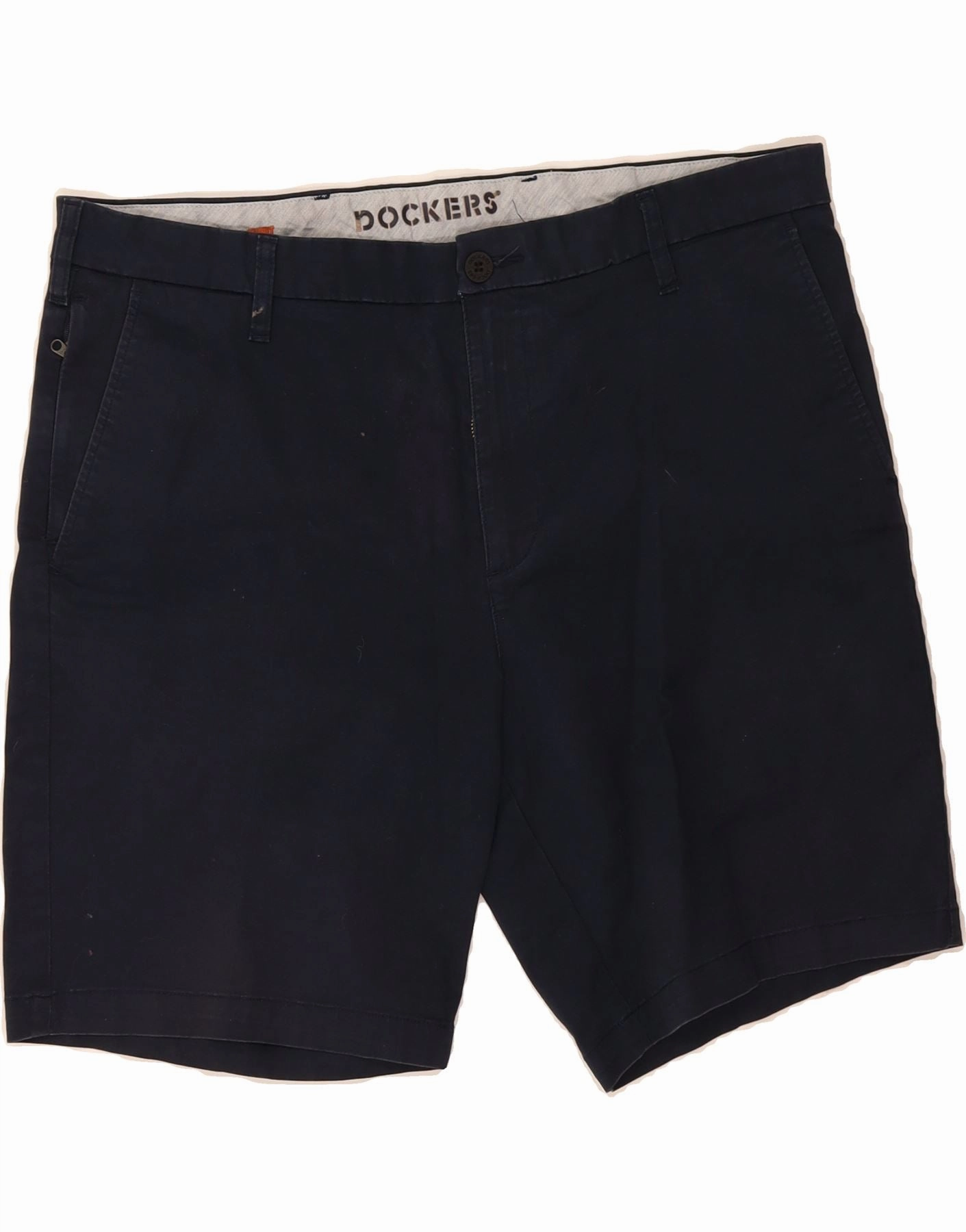 DOCKERS Mens Chino Shorts W38 XL Navy Blue Cotton Office Wear