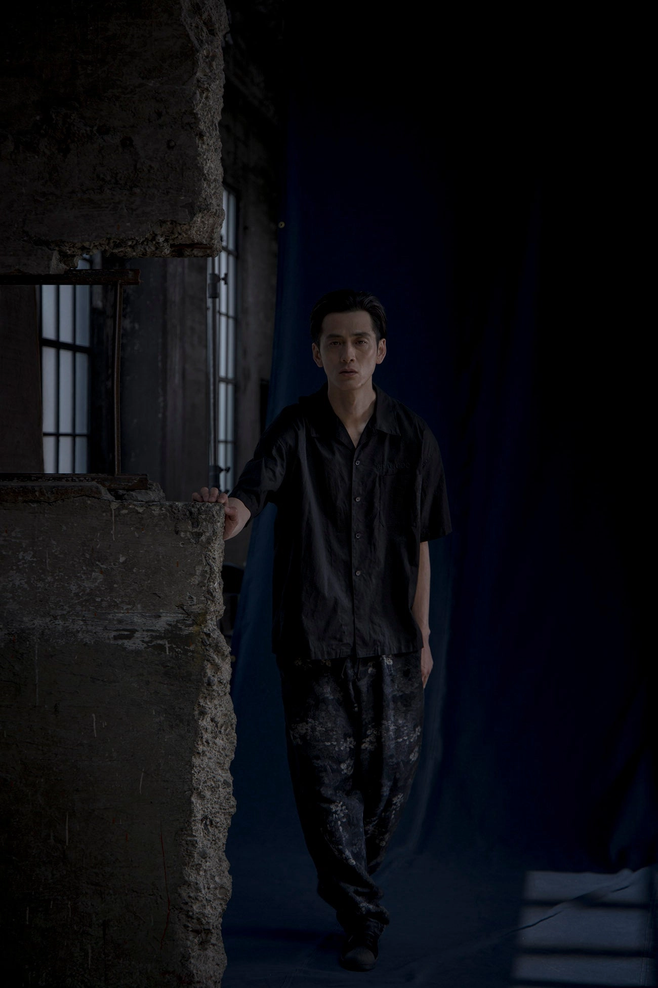 S??YTE ?? GDC Collaborate Collection- FADED FLORAL JACQUARD OCTAGON STAR EMBROIDERY WAIST-STRING PANTS Seasonless wear Smart Utility