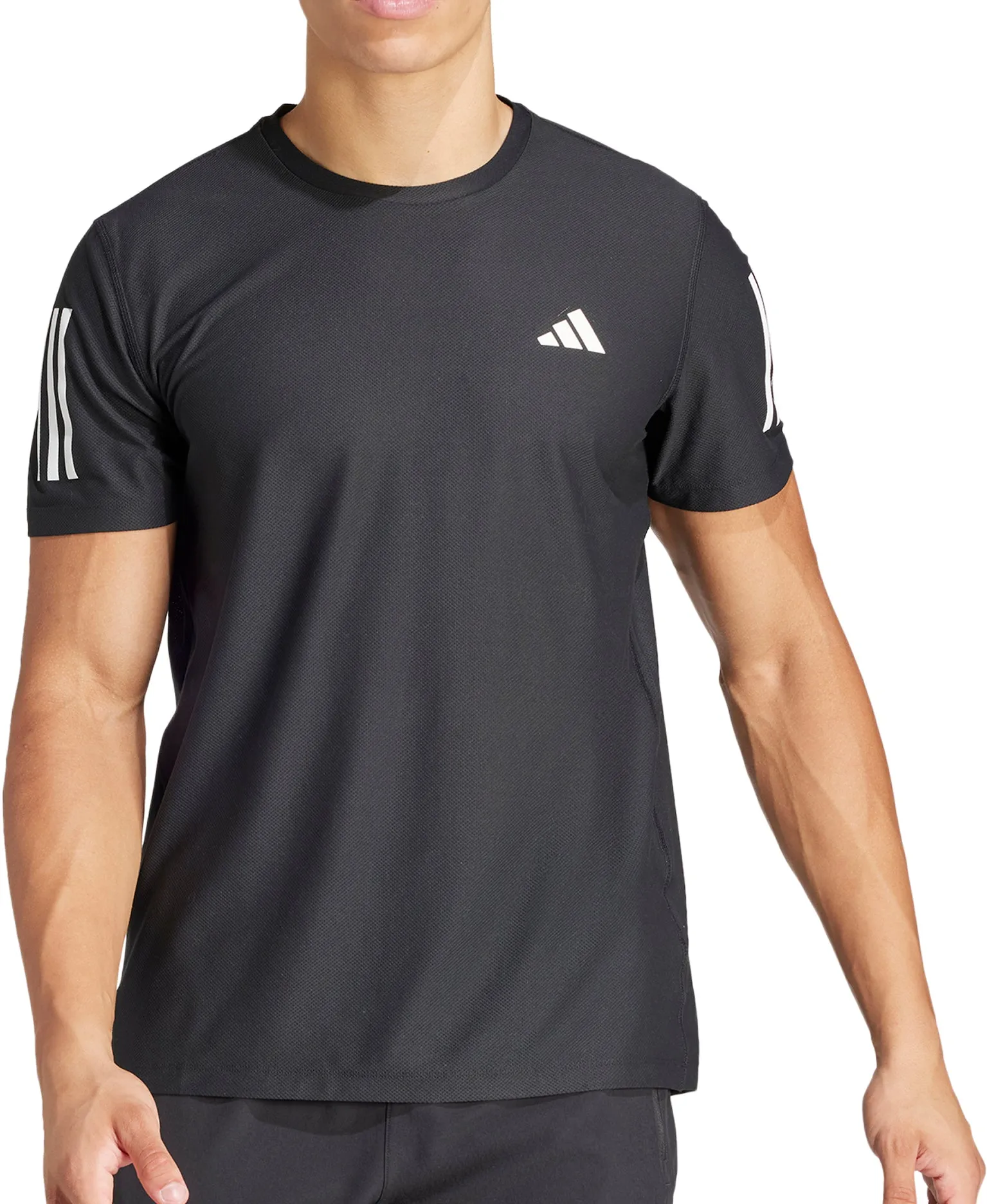 Easy Wear Look adidas Own The Run Short Sleeve Mens Running Top - Black