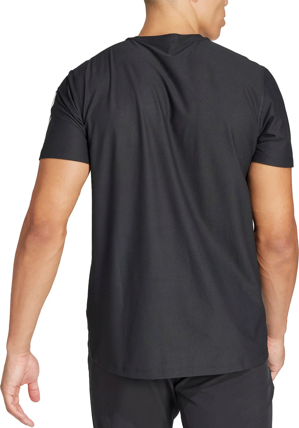 All-Season Comfort Wear Sleek Fit adidas Own The Run Short Sleeve Mens Running Top - Black