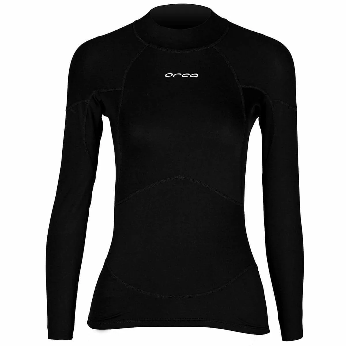 Orca Neoprene Long Sleeve Womens Base Layer Top - Black Modern Style Trend