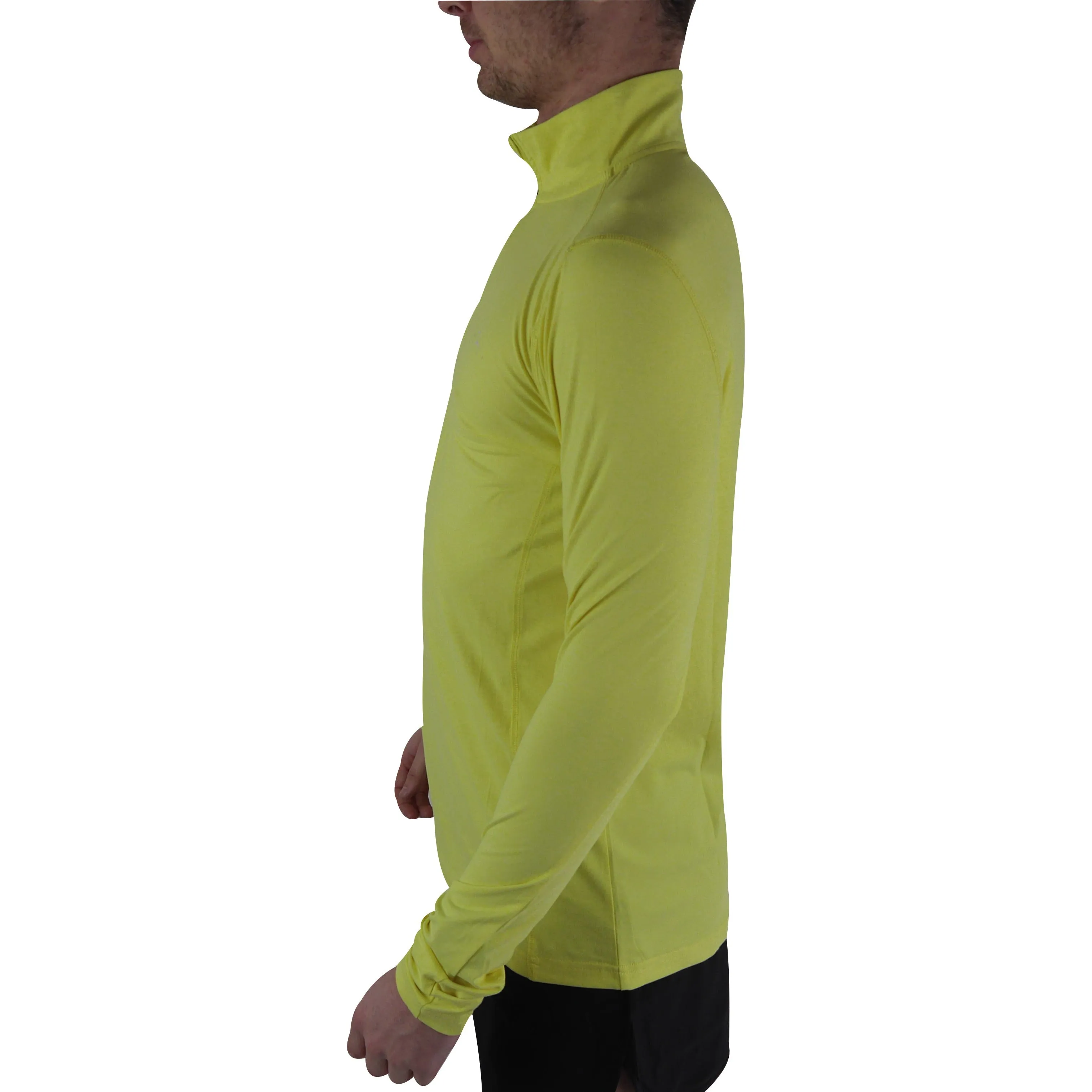 More Mile Half Zip Long Sleeve Mens Running Top - Yellow Bohemian freedom