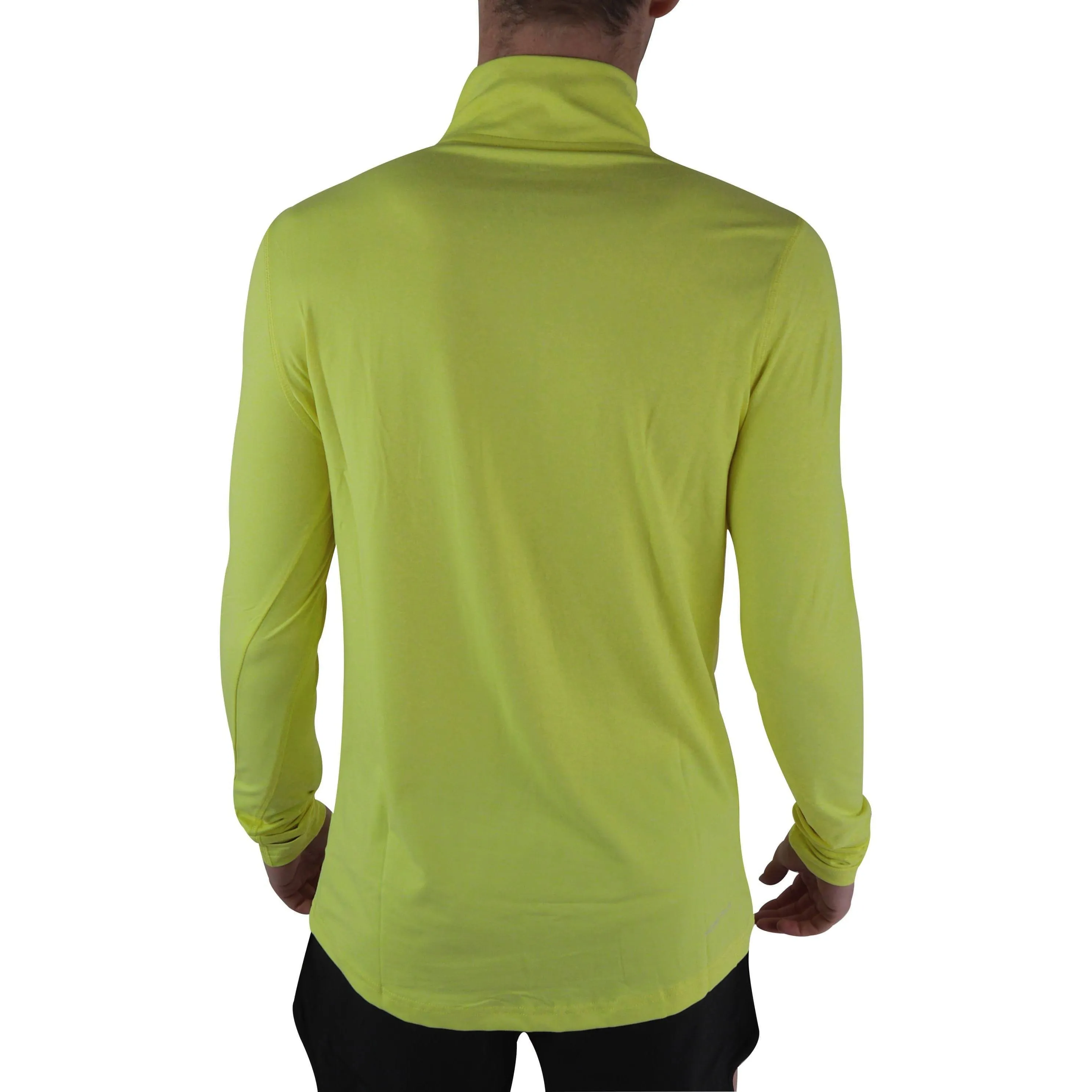 More Mile Half Zip Long Sleeve Mens Running Top - Yellow Functional Fashion