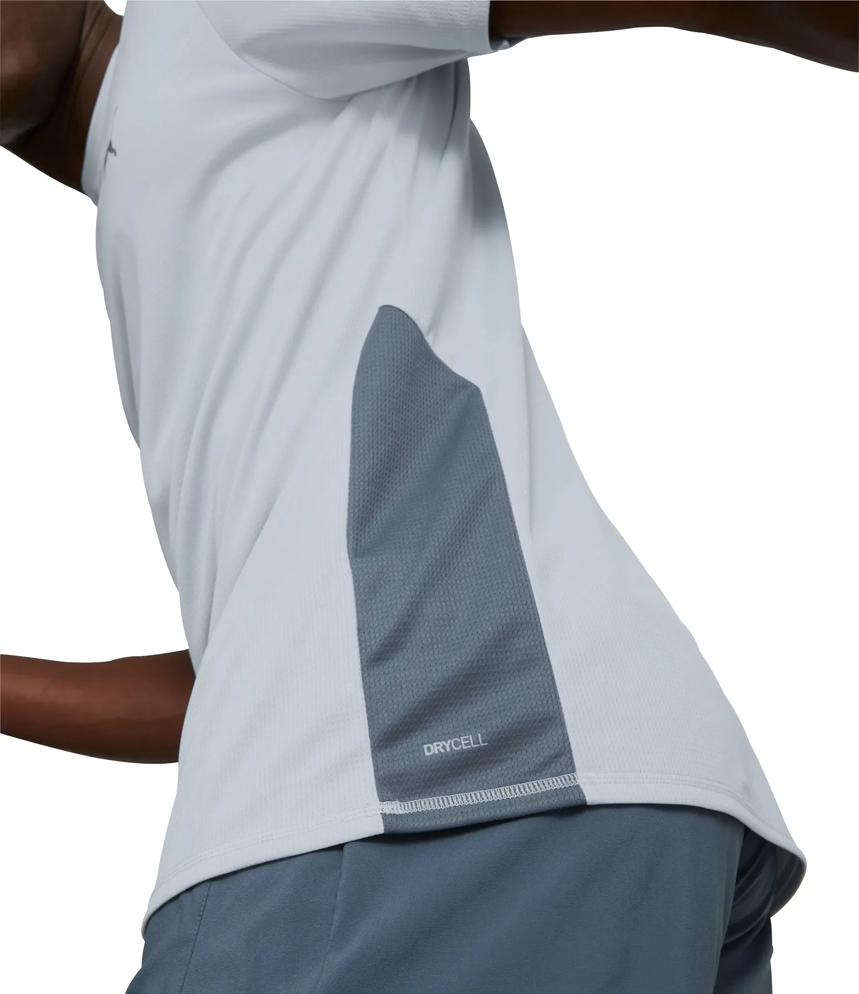 Relaxed and Comfy Loose Fit Puma Favourite Short Sleeve Mens Running Top - Grey
