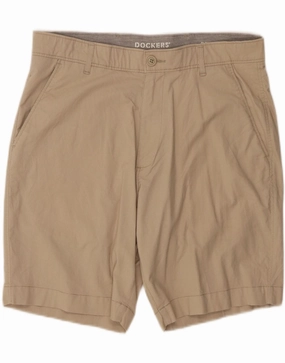 DOCKERS Mens Chino Shorts  W32 Medium Beige Cotton Quick Release Fastener