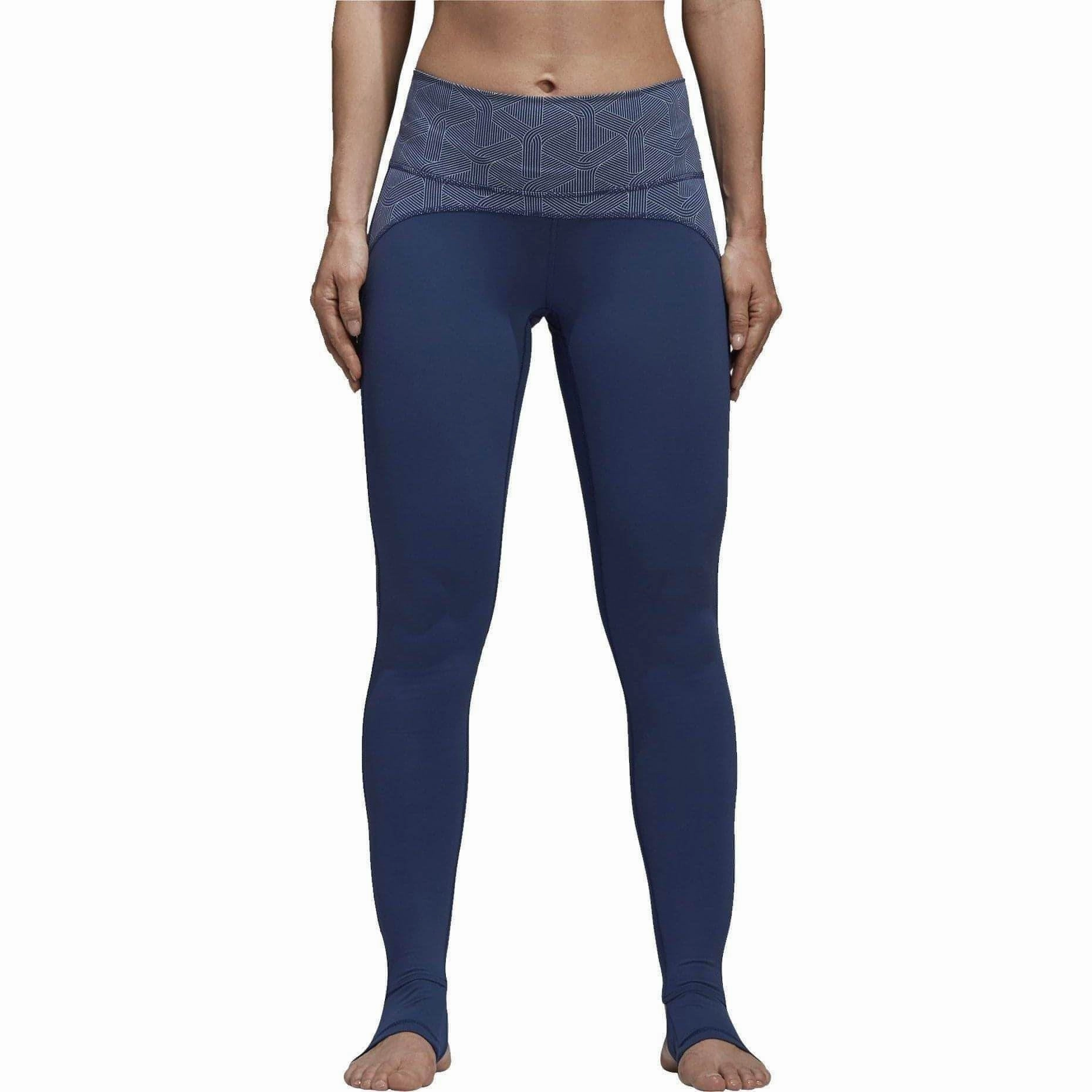 adidas Believe This High Rise Womens Long Yoga Tights - Blue Soft Touch For Adults Odor control