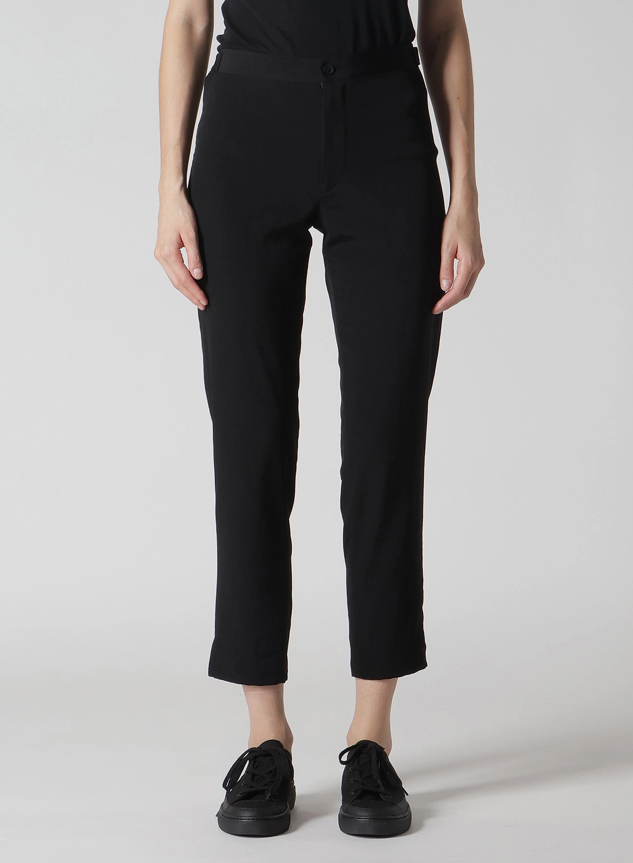 TA/PE CREPE DE CHINE STRAIGHT SLIM PANTS ThermalRegulatingLining