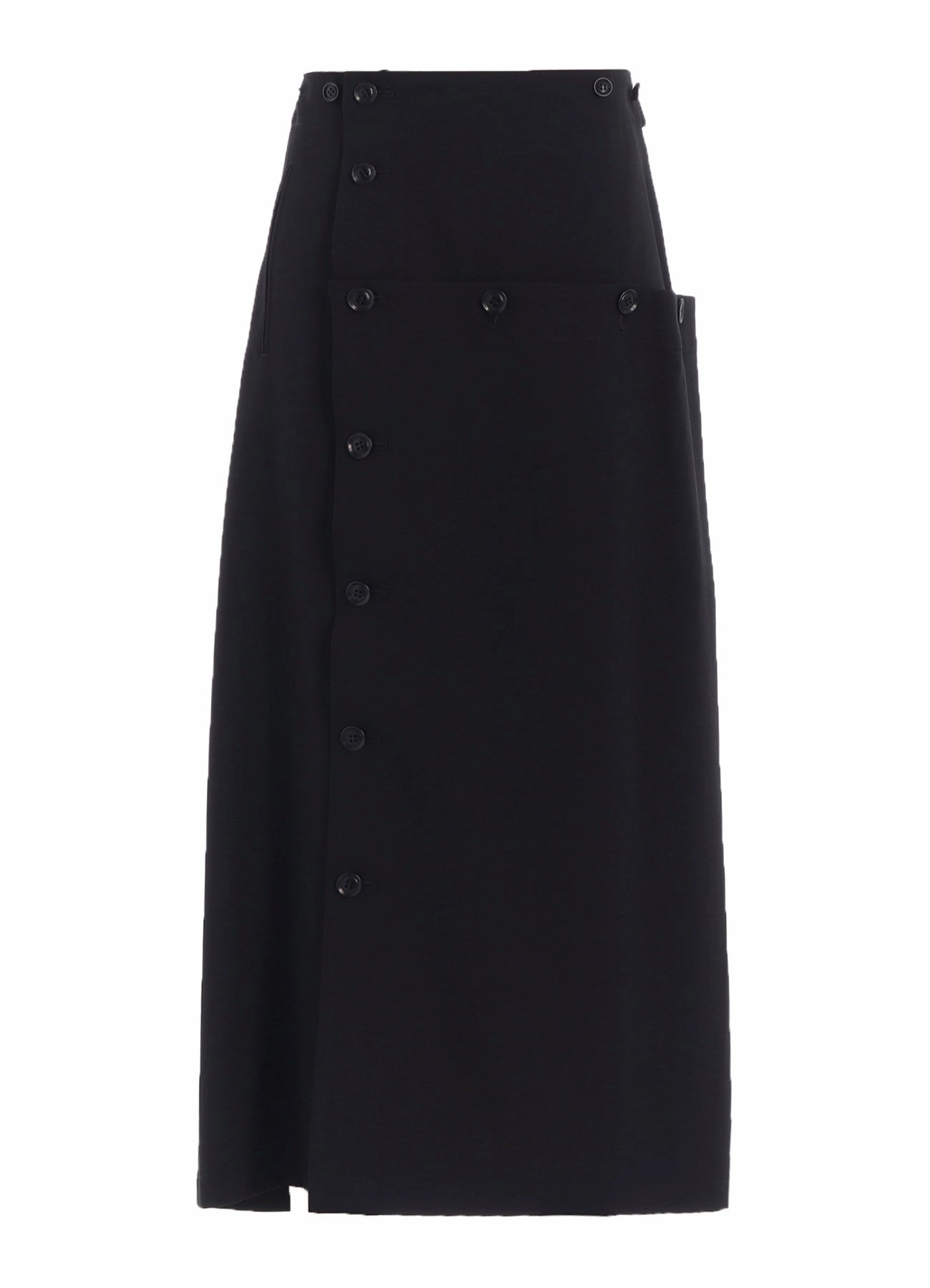 Cozy Feel WOOL GABARDINE BUTTON SKIRT