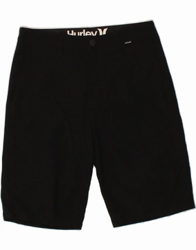 Stylish Outfit HURLEY Mens Chino Shorts W29 Small Black Polyester