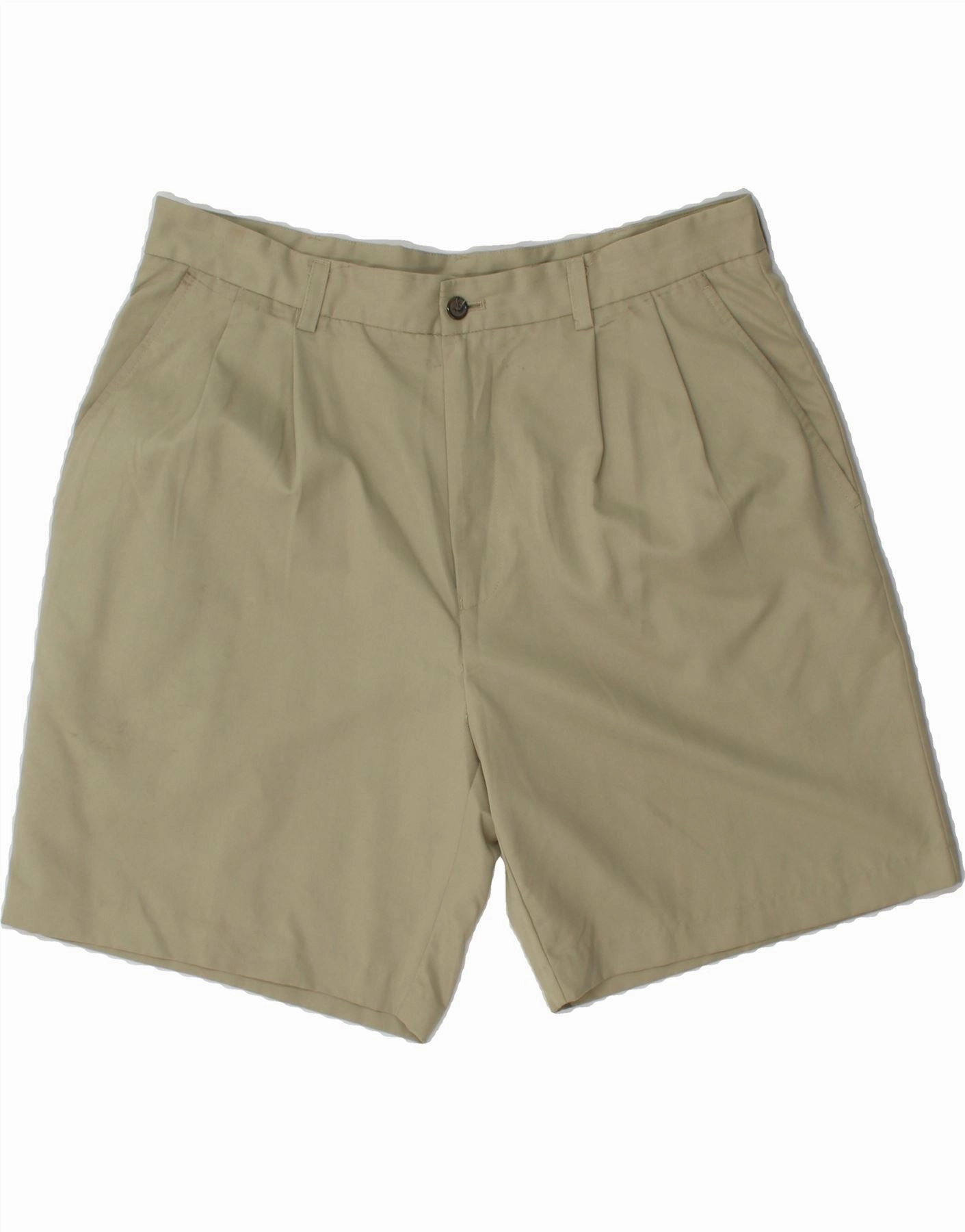 Casual Movement Fast Absorption Textile IZOD Mens Pegged Chino Shorts W36 Large  Khaki Polyester