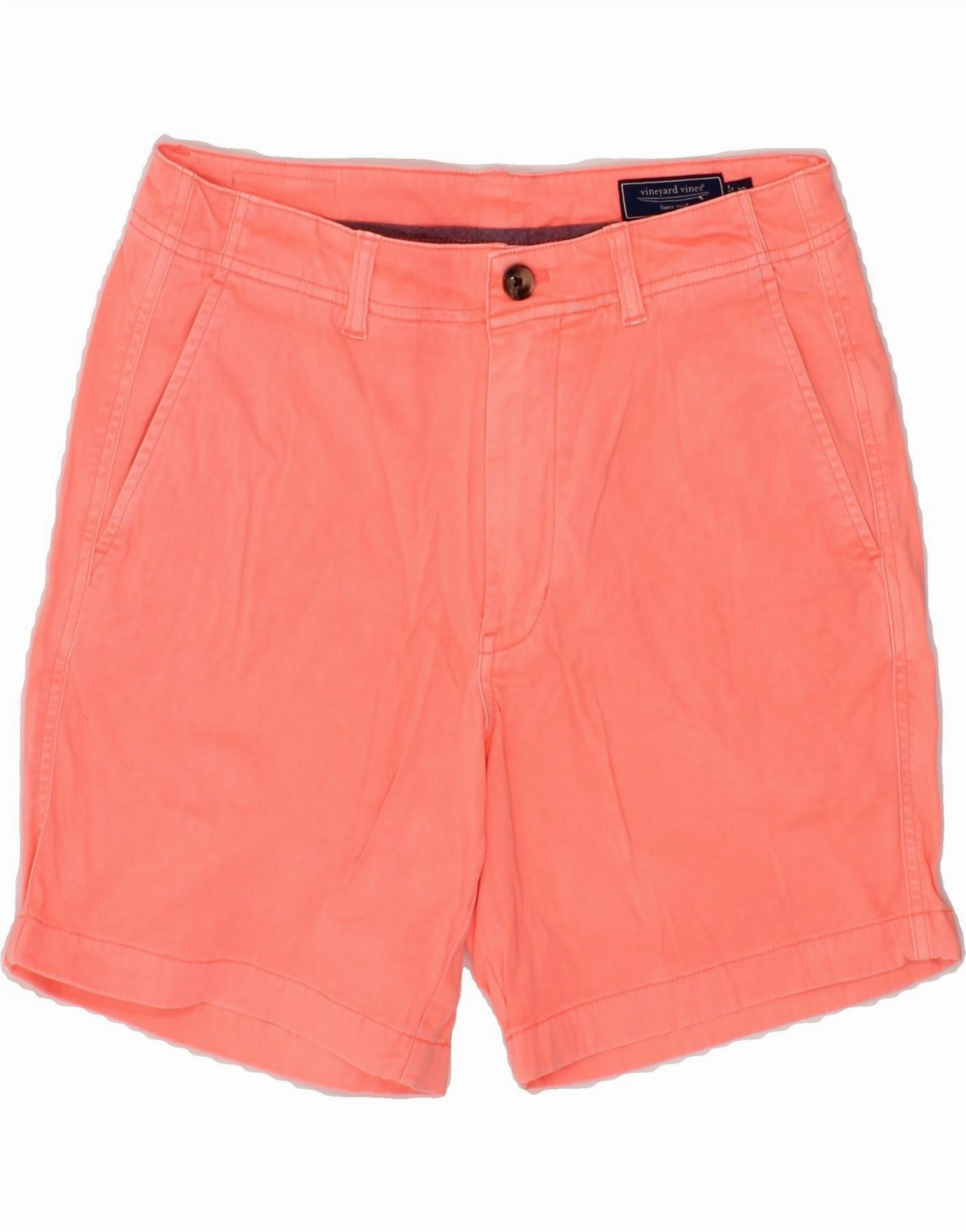 VINEYARD VINES Mens Chino Shorts W30 Medium Pink Cotton Adjustable Waist
