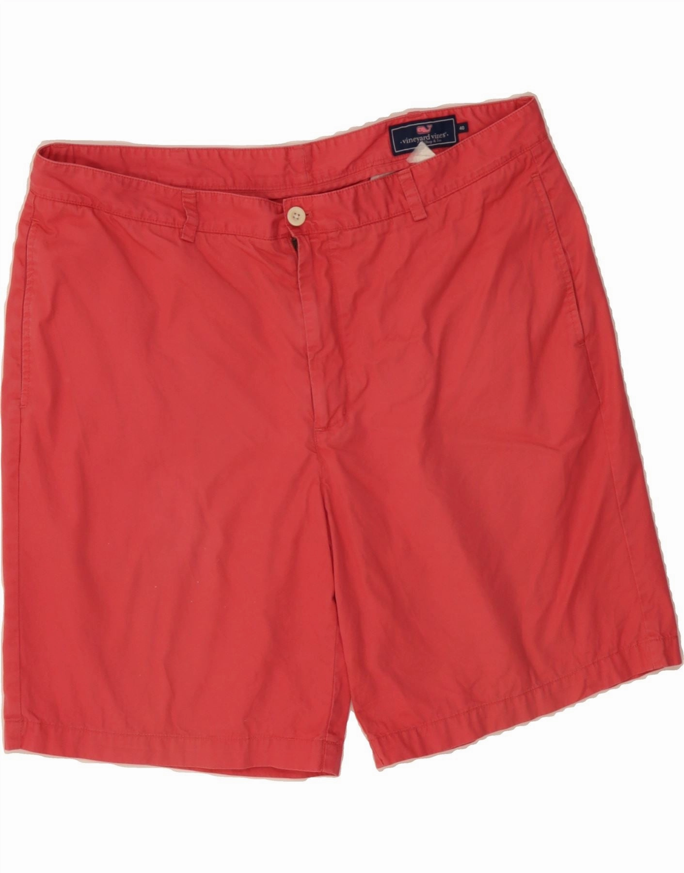 Eco Certified Dye Retro Style VINEYARD VINES Mens Chino Shorts W40 XL Red Cotton