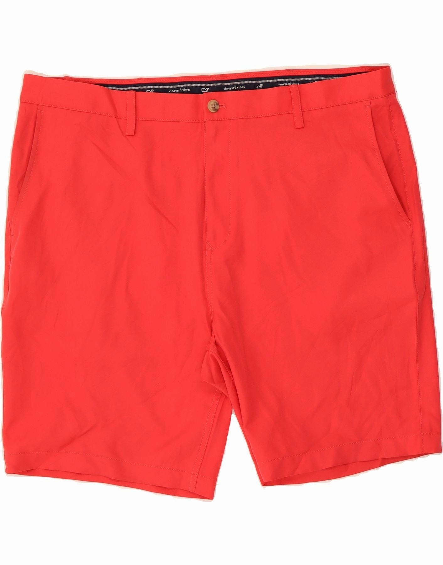 VINEYARD VINES Mens Chino Shorts W42 2XL Red Polyester Fast Absorption Textile