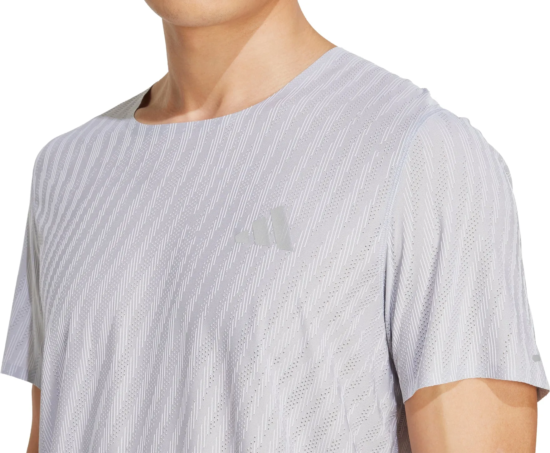 TearResistant Fabric Casual Wear adidas ADI365 ClimaCool  Short Sleeve Mens Running Top - Grey