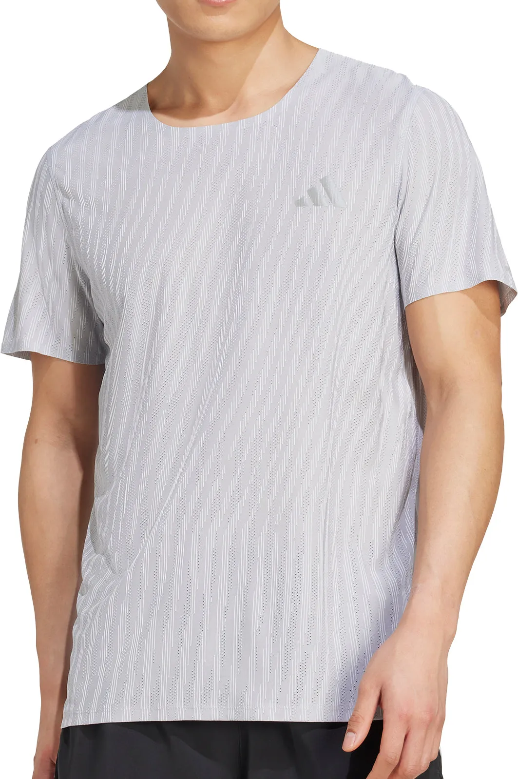adidas ADI365 ClimaCool  Short Sleeve Mens Running Top - Grey Comfort and Breathable