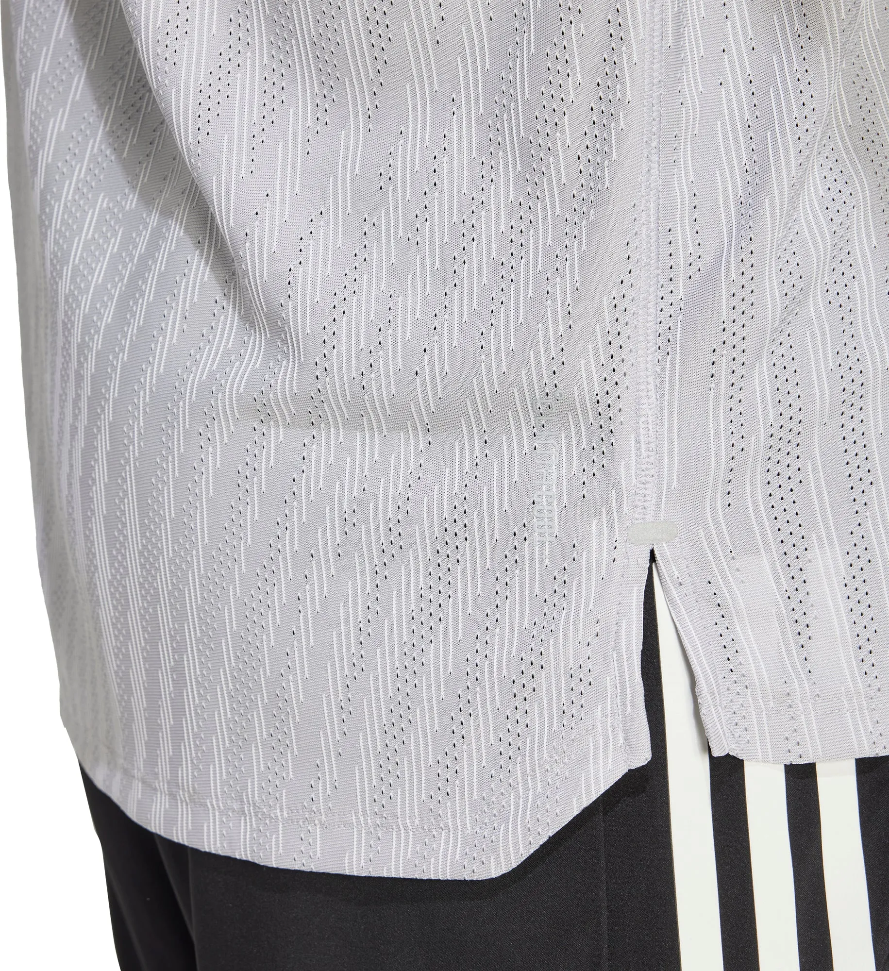 adidas ADI365 ClimaCool  Short Sleeve Mens Running Top - Grey Slim Fit Cut Trendy Casual Wear