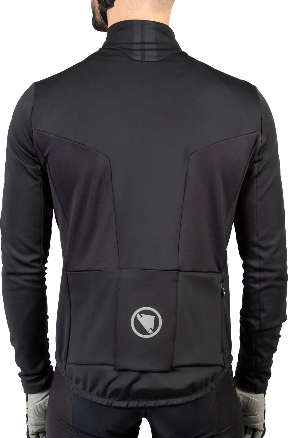 MicroPiqueKnit Endura FS260 Pro Roubaix Long Sleeve Mens Cycling Jersey - Black