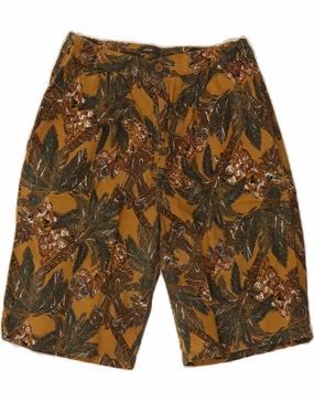 Quick Style VINTAGE Mens Bermuda Shorts W28 Small Brown Animal Print