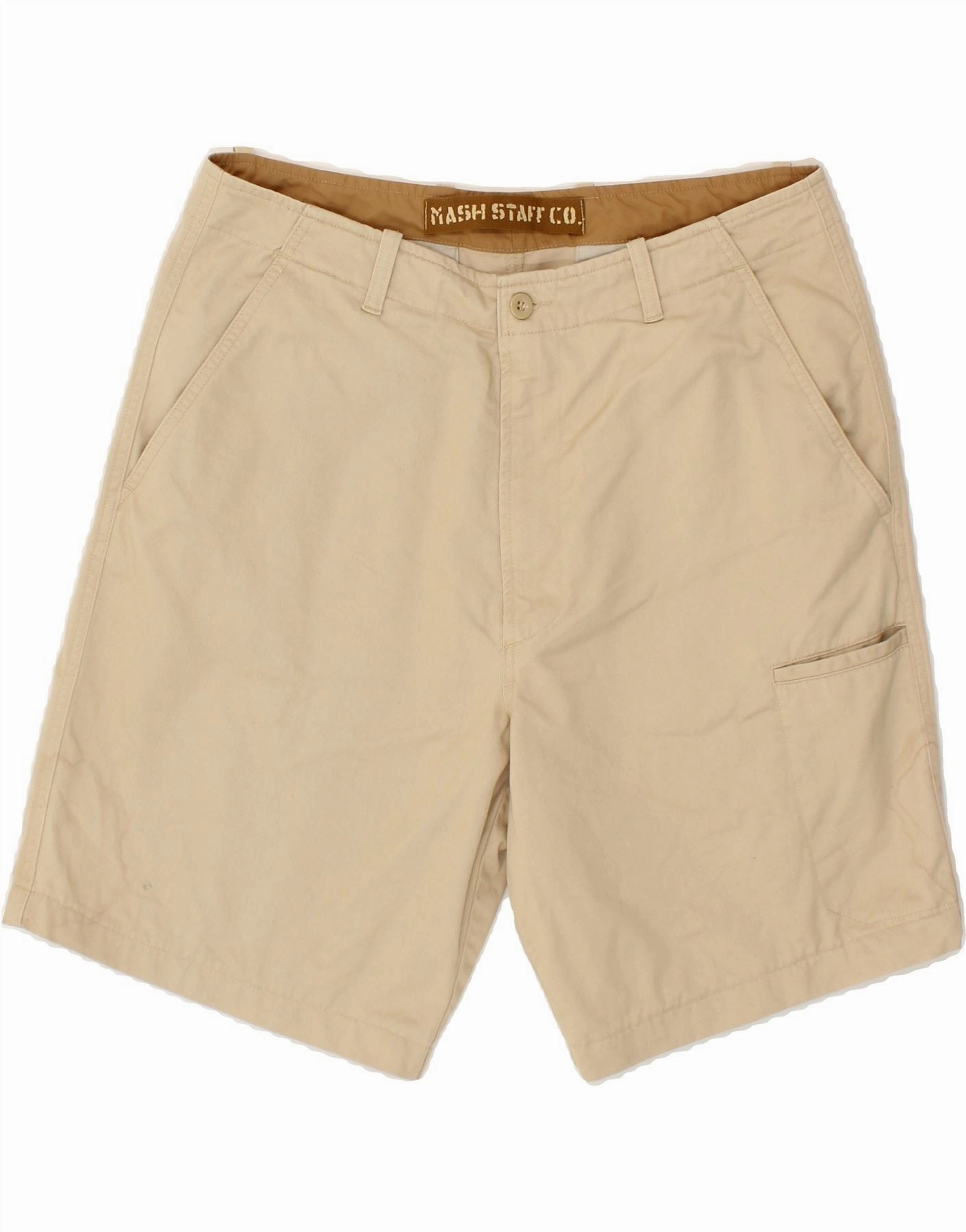 UPF Protection VINTAGE Mens Cargo Shorts IT 48 Medium W32  Beige Cotton