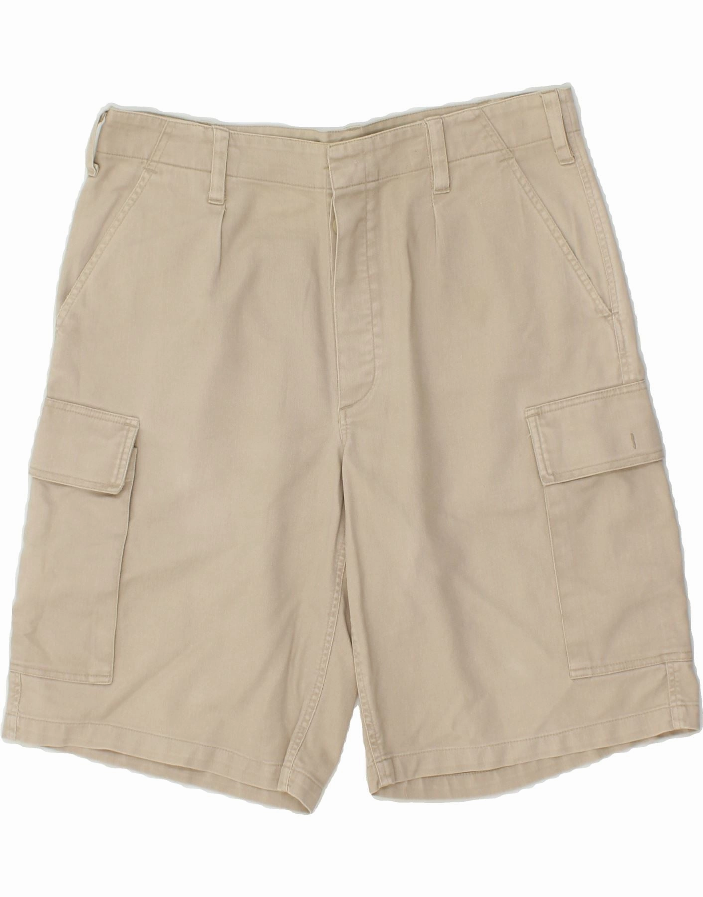 VINTAGE Mens Cargo Shorts Medium W32 Beige Underwear