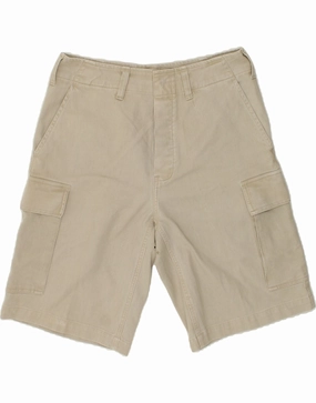 VINTAGE Mens Cargo Shorts Medium W32  Beige Cotton scarf