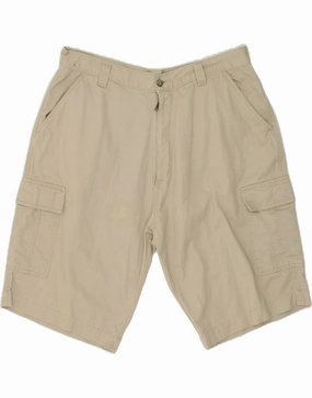 swimming accessory VINTAGE Mens Cargo Shorts W36 Large Beige Cotton