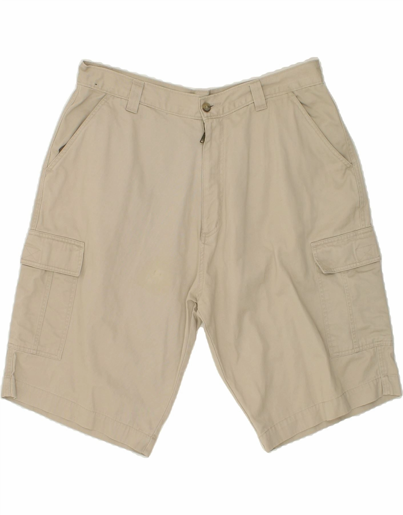 swimming accessory VINTAGE Mens Cargo Shorts W36 Large Beige Cotton