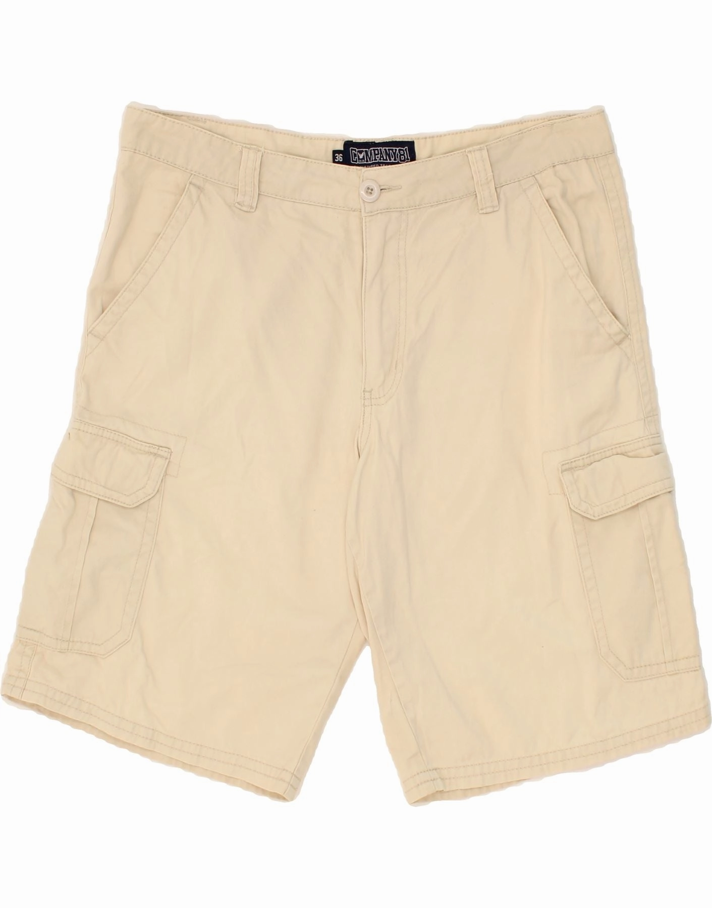 VINTAGE Mens Cargo Shorts W36 Large Beige Cotton back-to-school