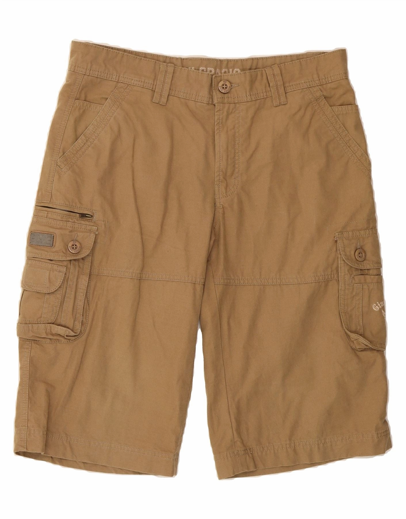 VINTAGE Mens Cargo Shorts W36 Large Beige Performance Look