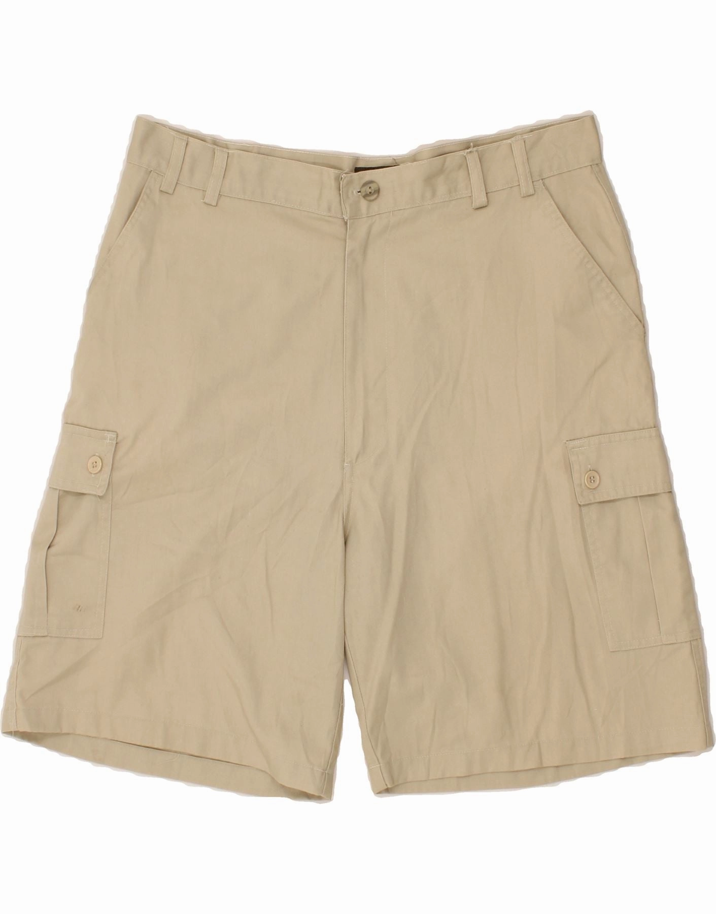 Wind Resistant Panels Multi Pocket Functionality VINTAGE Mens Cargo Shorts W36 Large Beige
