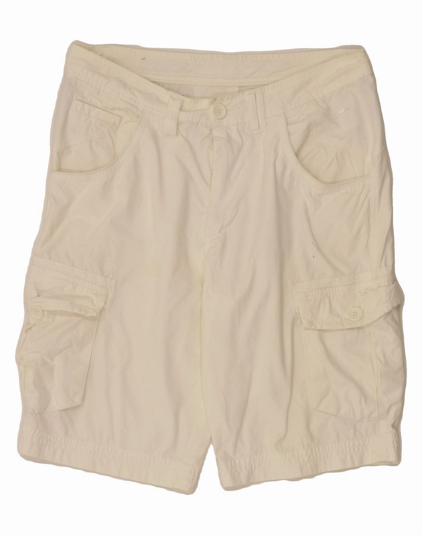 Lightweight Design VINTAGE Mens Cargo Shorts W36 Large White Cotton