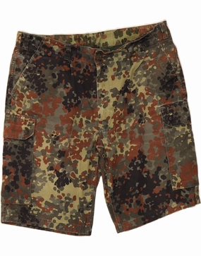 VINTAGE Mens Cargo Shorts W40 XL Green Camouflage Cotton Collectible Item