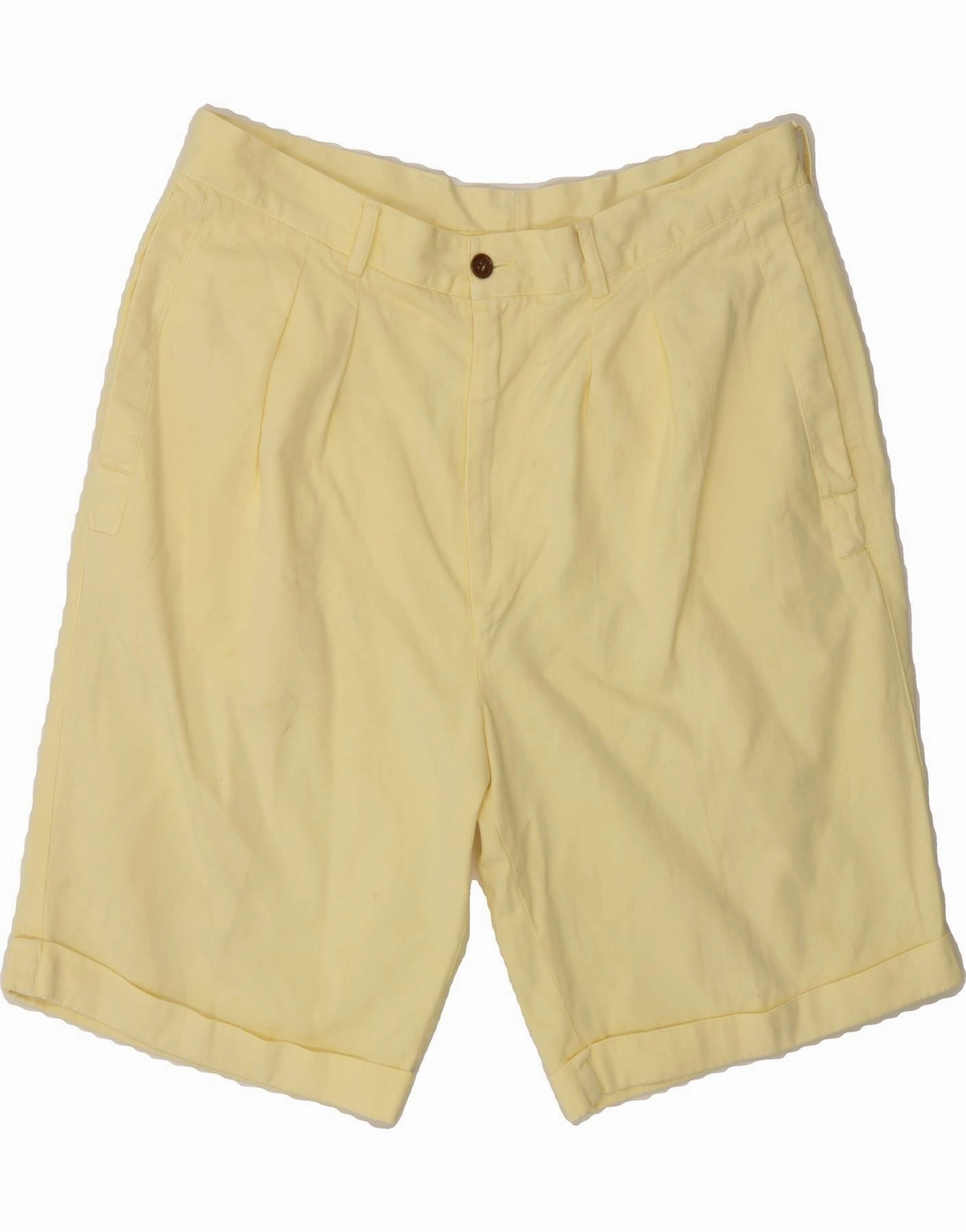 UV resistant Breathable Mesh Panels VINTAGE Mens Chino Shorts IT 50 Large W34  Yellow