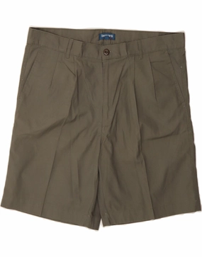 VINTAGE Mens Chino Shorts IT 52 XL W37 Khaki Cotton Bacterial Growth Prevention Perfect Style