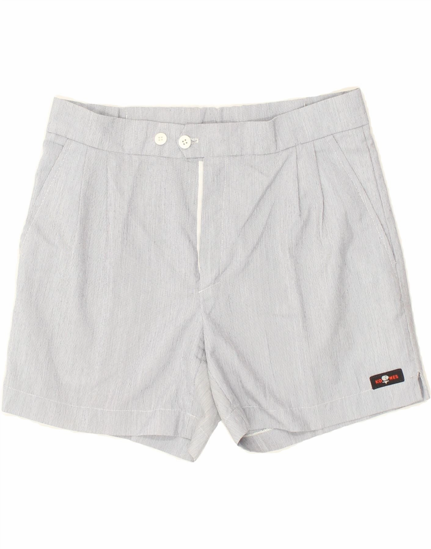 VINTAGE Mens Chino Shorts Small W31 Grey Polyester Hypoallergenic Lining Outdoor Ready Fit