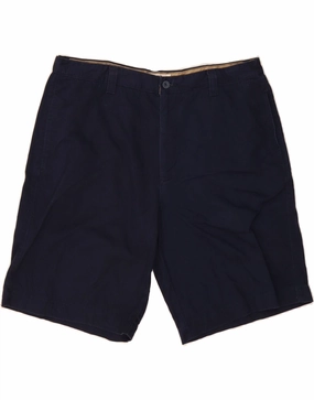 Quick Release Closure Casual Layers VINTAGE Mens Chino Shorts W38 XL  Navy Blue Cotton
