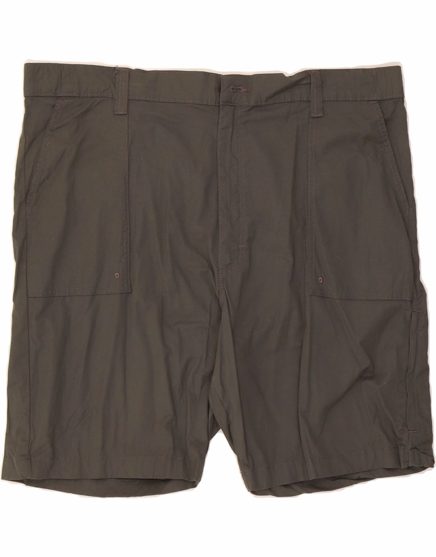 Fastening Closure Pocket Reinforcement VINTAGE Mens Chino Shorts W44 2XL  Grey Cotton