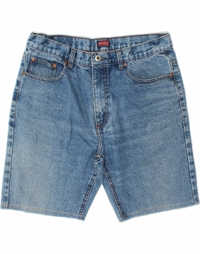 VINTAGE Mens Denim Shorts IT 52 XL W36 Blue Cotton Quick Movement Fit Gothic style