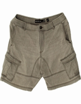 Slim Shape VINTAGE Mens Denim Shorts Medium W32  Grey Cotton