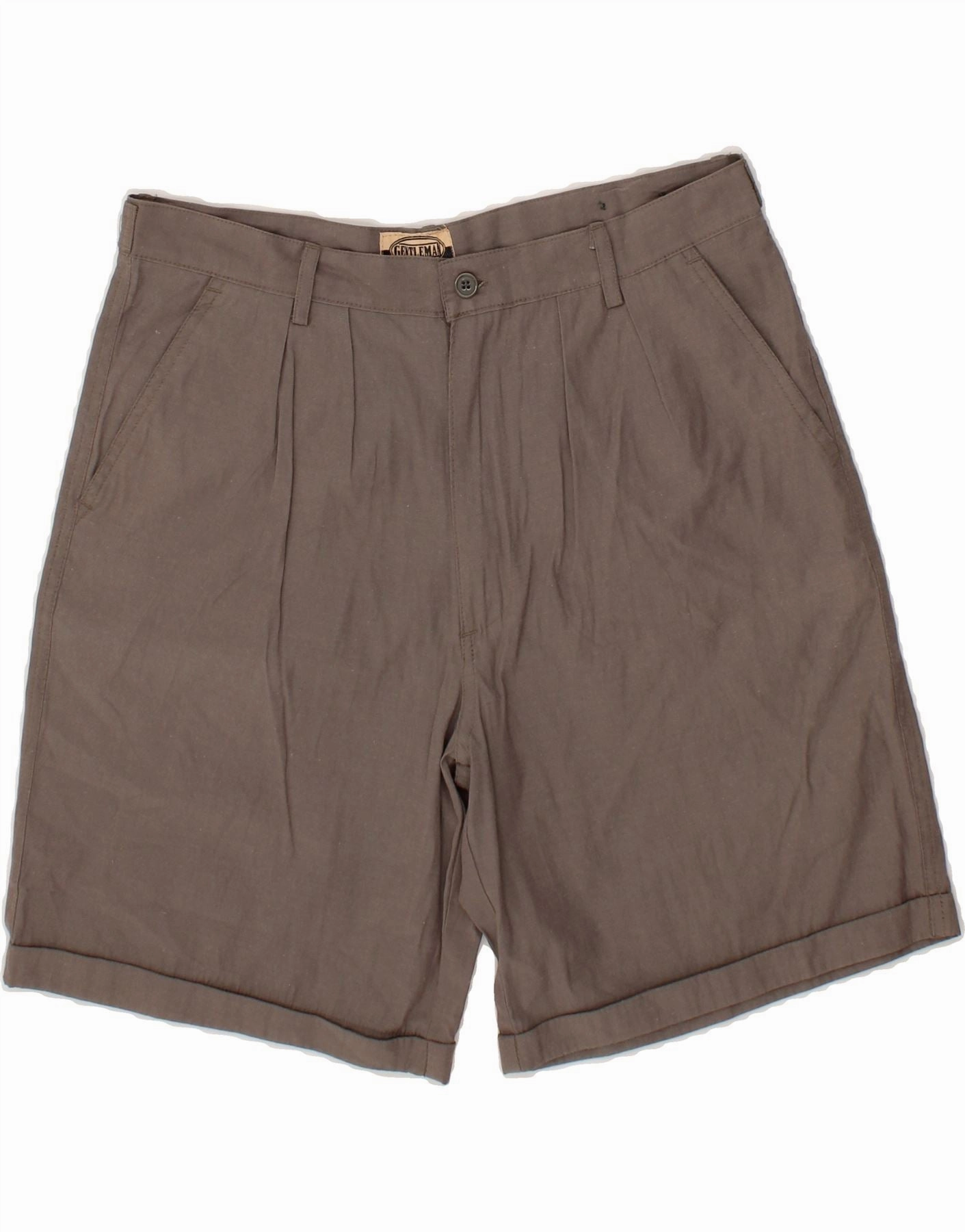 VINTAGE Mens Pegged Casual Shorts Large W34  Grey Polyester Outdoor Flex