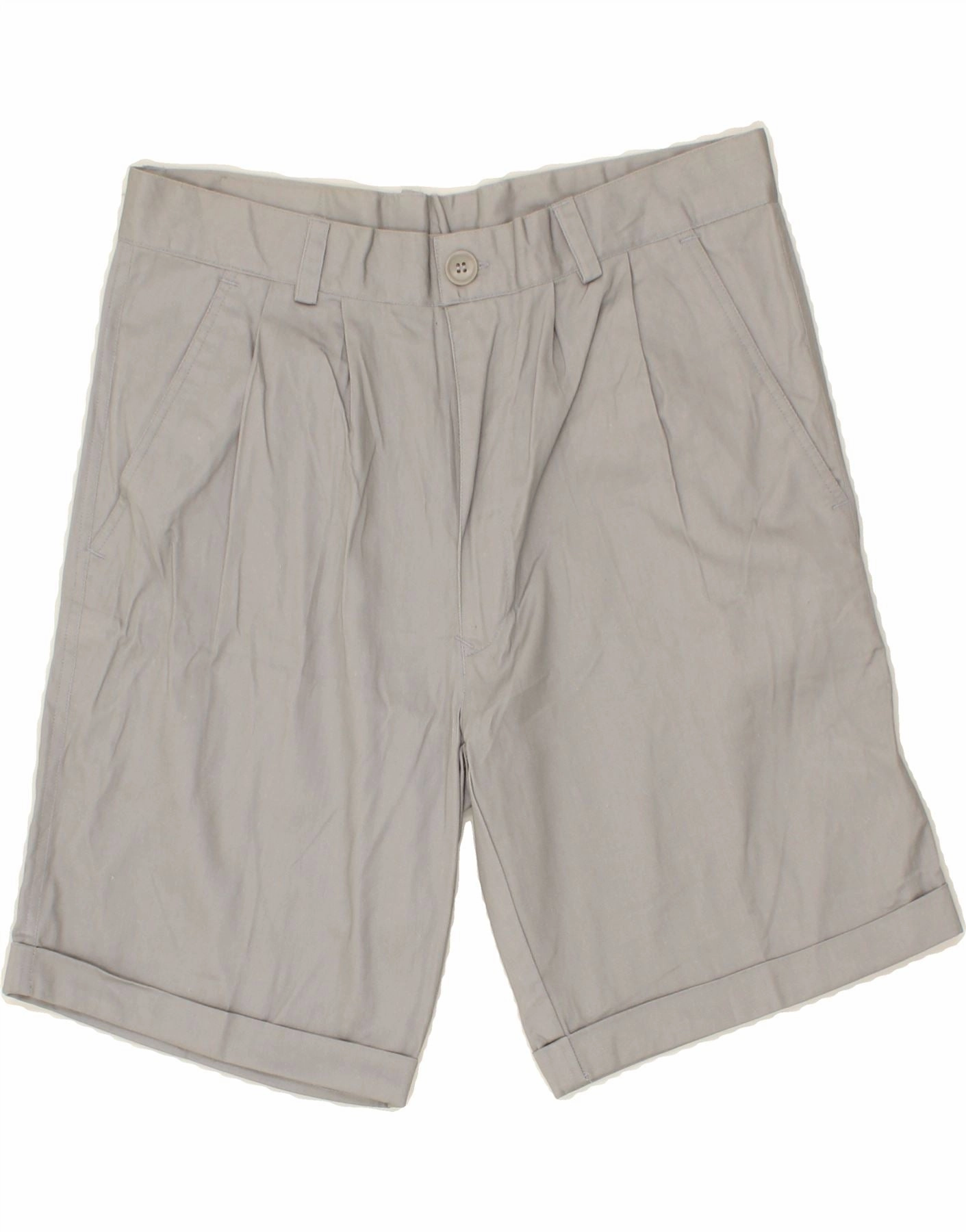 VINTAGE Mens Pegged Chino Shorts IT 50 Large W32  Grey Cotton Easy Motion