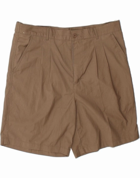 VINTAGE Mens Pegged Chino Shorts IT 52 XL W36 Brown Cotton budget-friendly