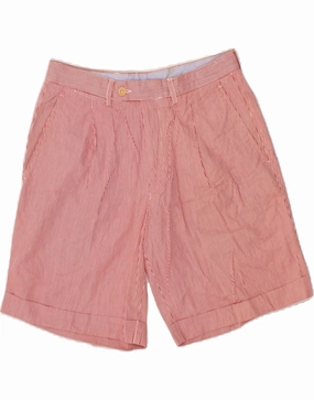 VINTAGE Mens Pegged Chino Shorts W32 Medium  Red Pinstripe comfortable attire