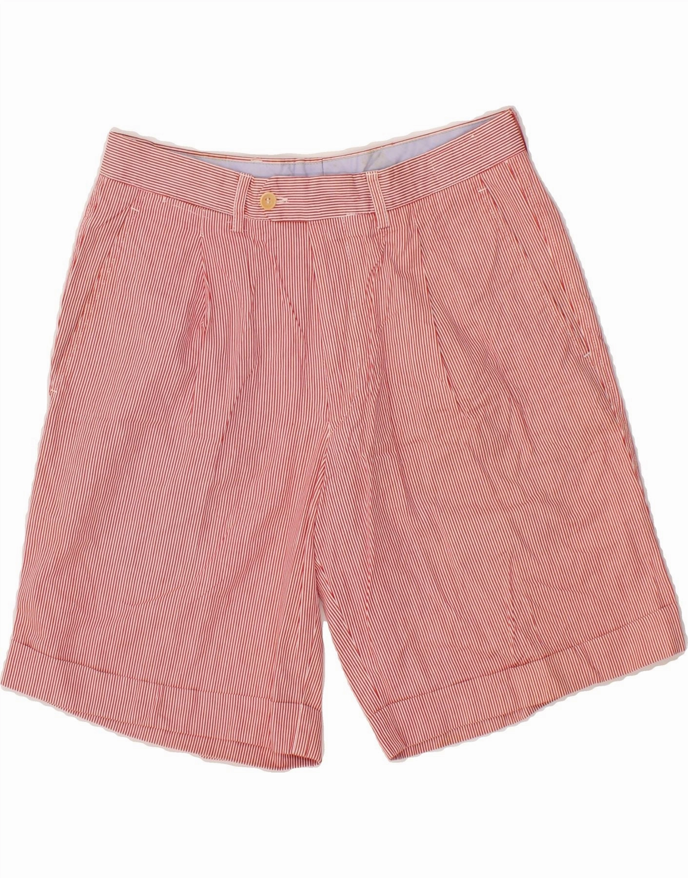 VINTAGE Mens Pegged Chino Shorts W32 Medium  Red Pinstripe comfortable attire