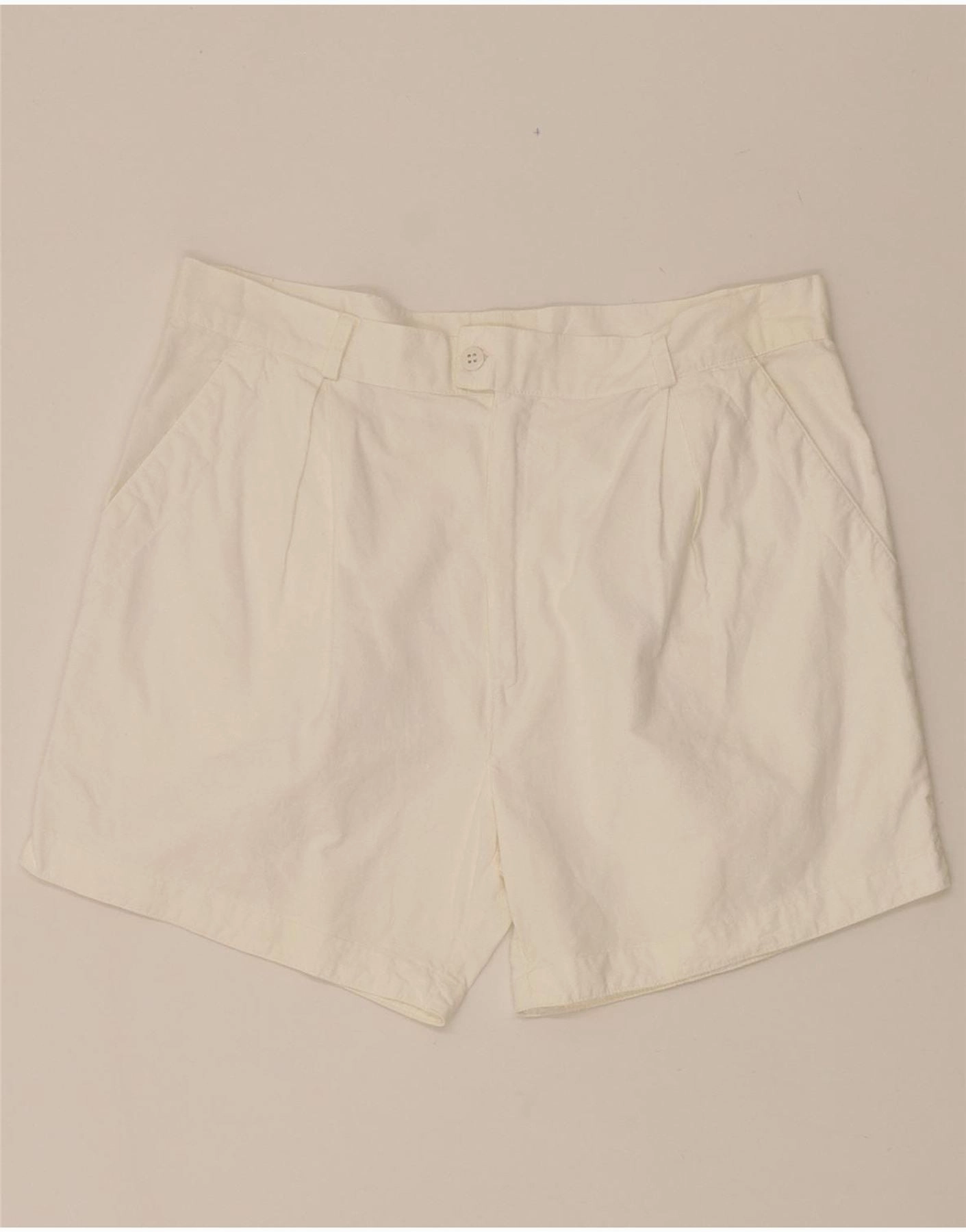 VINTAGE Mens Pegged Chino Shorts W32 Medium White back-to-school Core Fit