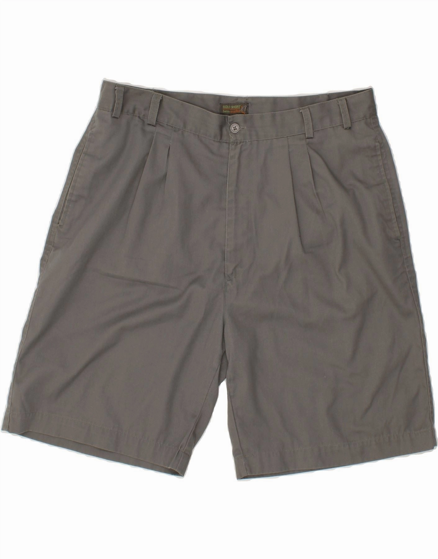 VINTAGE Mens Pegged Chino Shorts W38 XL Grey Polyester Sandals