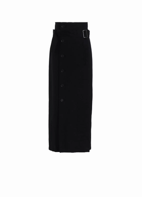 VISCOSE TWILL HIGH WAIST SKIRT windproof