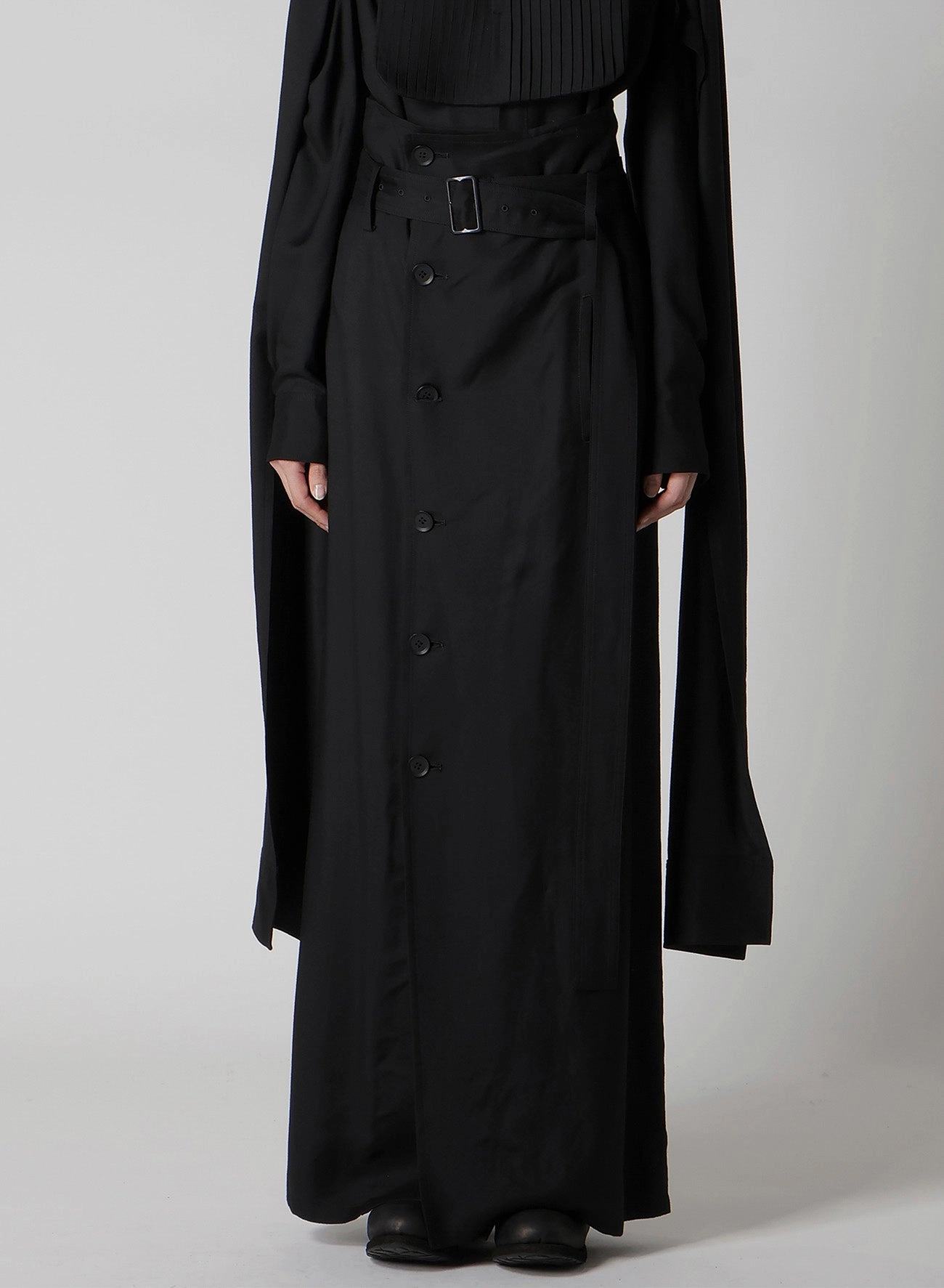 VISCOSE TWILL HIGH WAIST SKIRT Slim Comfort Versatile Comfort