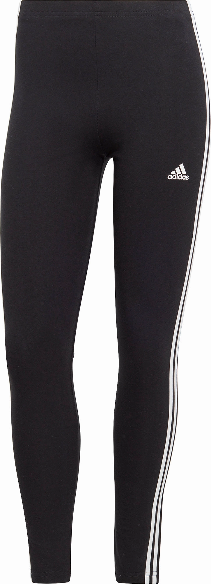 Comfortable Performance adidas Essentials 3 Stripes High Waisted Womens Long Tights - Black